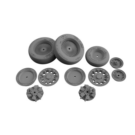 Zestaw kół do F-16A/B/C/D Fighting Falcon – Early Wheels – skala 1:33